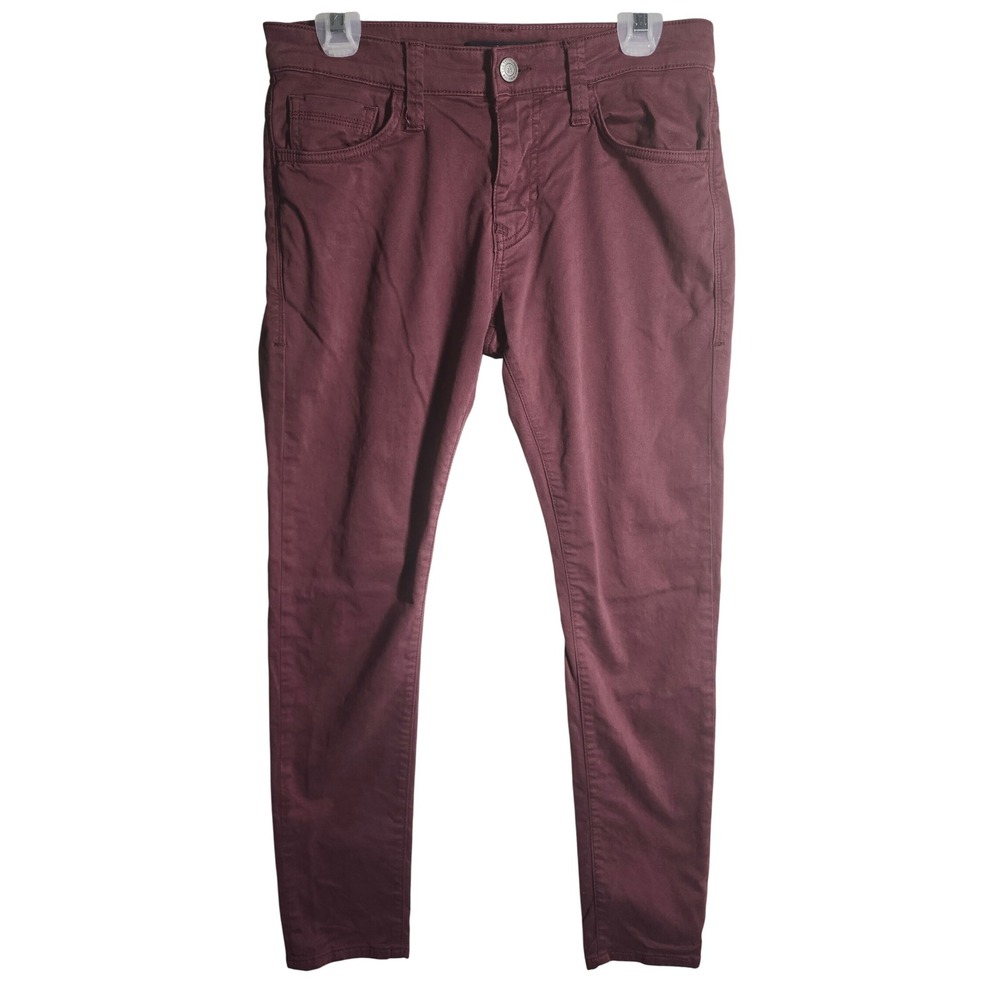Mavi‎ Jeans James Burgundy Skinny Leg Mid Rise Women's Pants Size 29/29